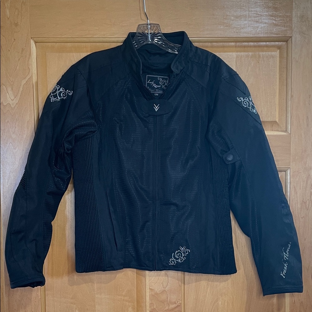 Lady Racer by Frank Thomas Black  Motorcycle Jacket for Women